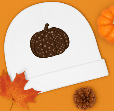 Baby Beanie | Personalizable | Sablette Print Pumpkin Graphic