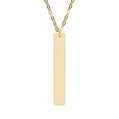 Engraved Vertical Bar Necklace