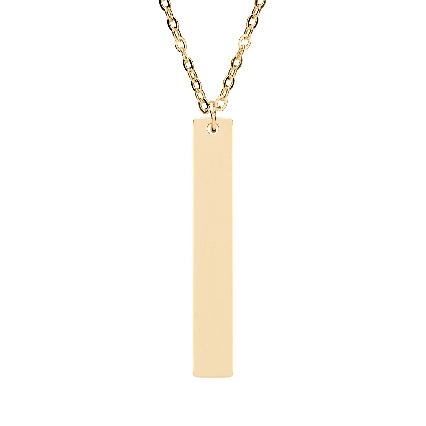 Engraved Vertical Bar Necklace