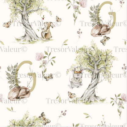 Watermarked close up of bunny and mouse pattern