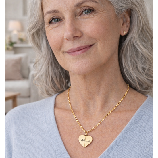 Hidden Message Heart Necklace | Engraved Inside & Out