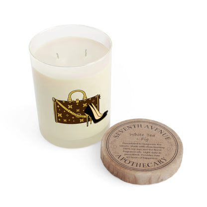 Holiday Gold Shoes & Purse Two-Wick Glass Candle – Personalizable