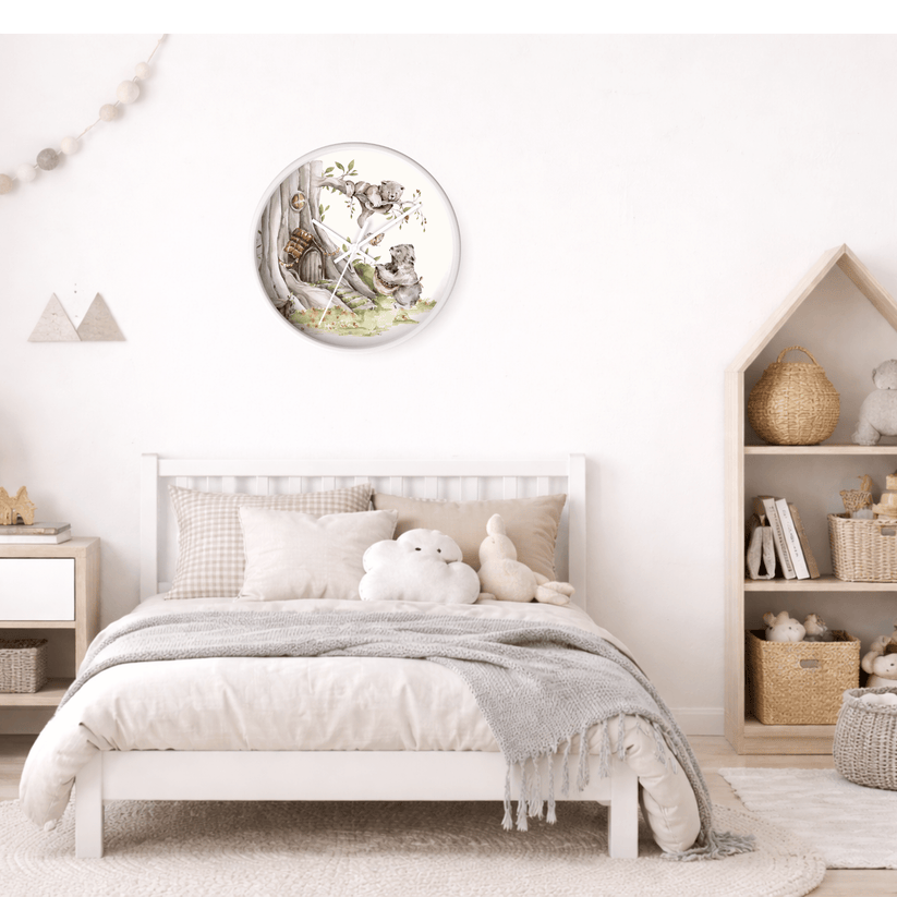 Petits Animaux | Orchard Bears Wall Clock - Tresor Valeur