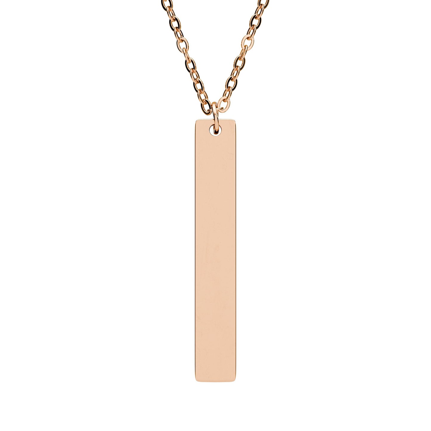 Engraved Vertical Bar Necklace