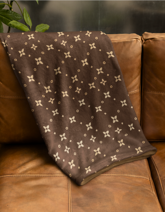 Sablette Velveteen Blanket | Brown & Caramel | 3 Sizes | Double-Sided Print