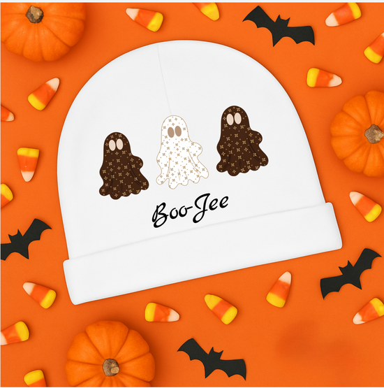 Gorro de Halloween para bebé | Fantasmas elegantes | Personalizable