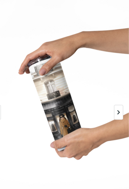 Personalized 20 oz Skinny Tumbler | Regent London Boutique with Winter Fashionista Avatars