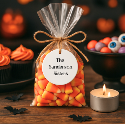 Rundes Halloween-Ornament aus Keramik | „Boo-jee“ Schickes Gespenst | 4 Farboptionen