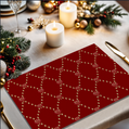 Elegant Red & Gold Art Deco Patterned Placemat | Nouveau Noël Collection