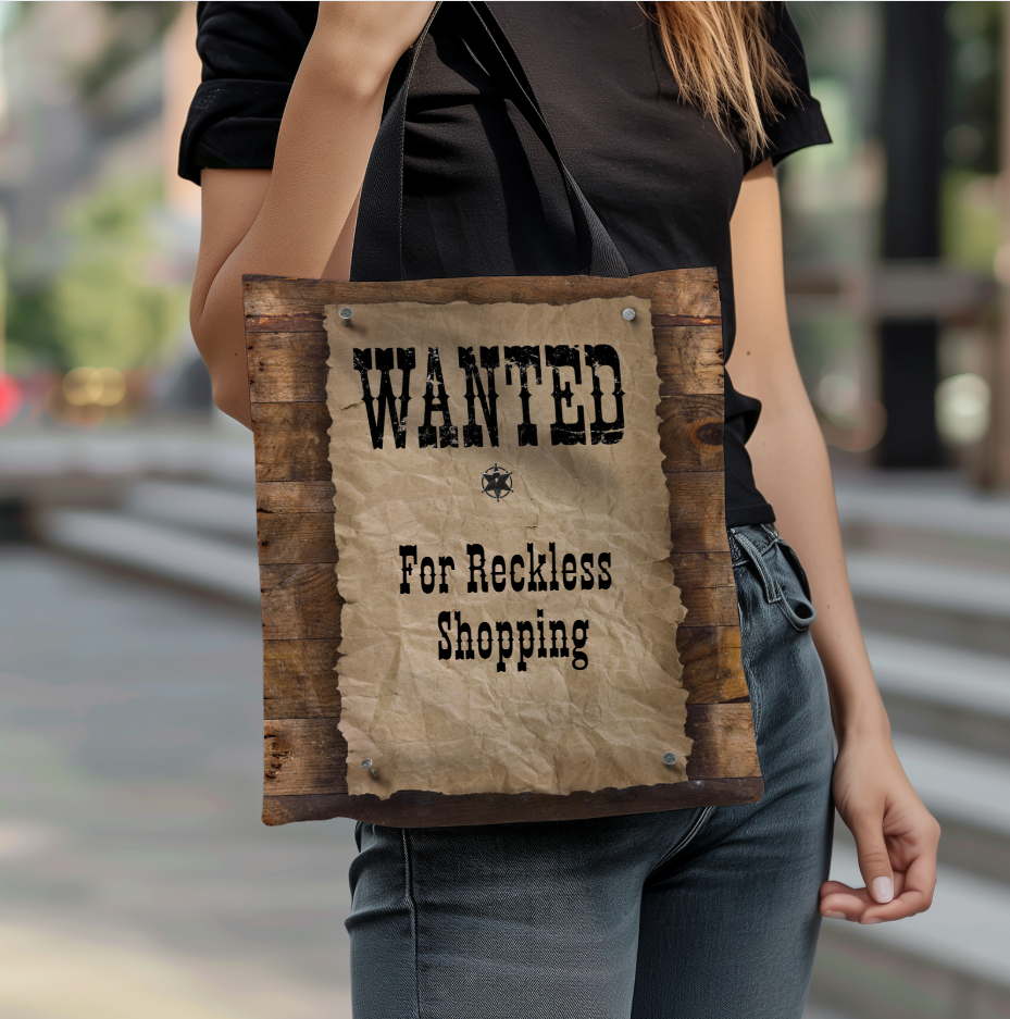 Wanted Poster Tote Bag | Urban Cowgirl Collection