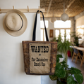 Wanted Poster Tote Bag | Urban Cowgirl Collection