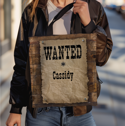 Wanted Poster Tote Bag | Urban Cowgirl Collection