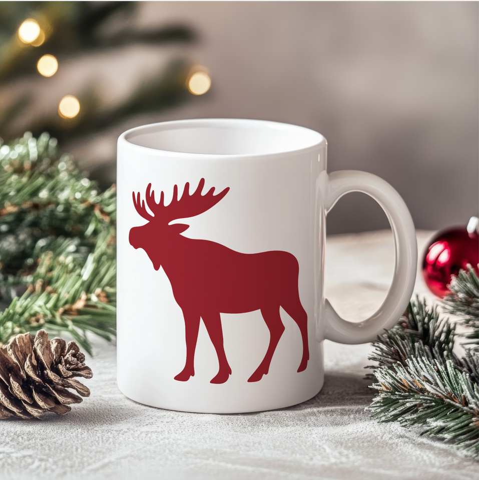 Red Moose Personalized Mug | White Ceramic | 11oz or 15oz