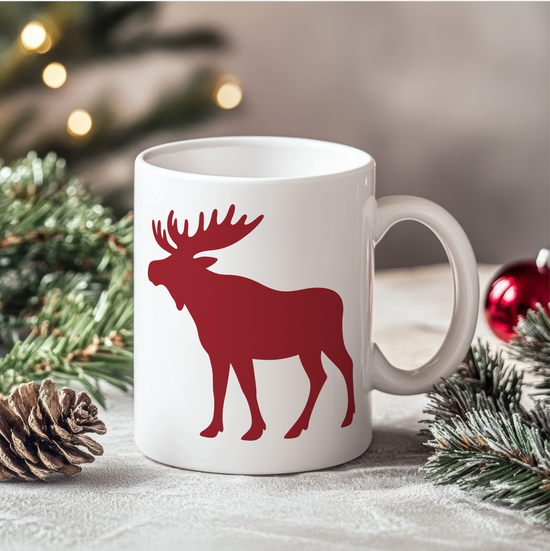 Red Moose Personalized Mug | White Ceramic | 11oz or 15oz