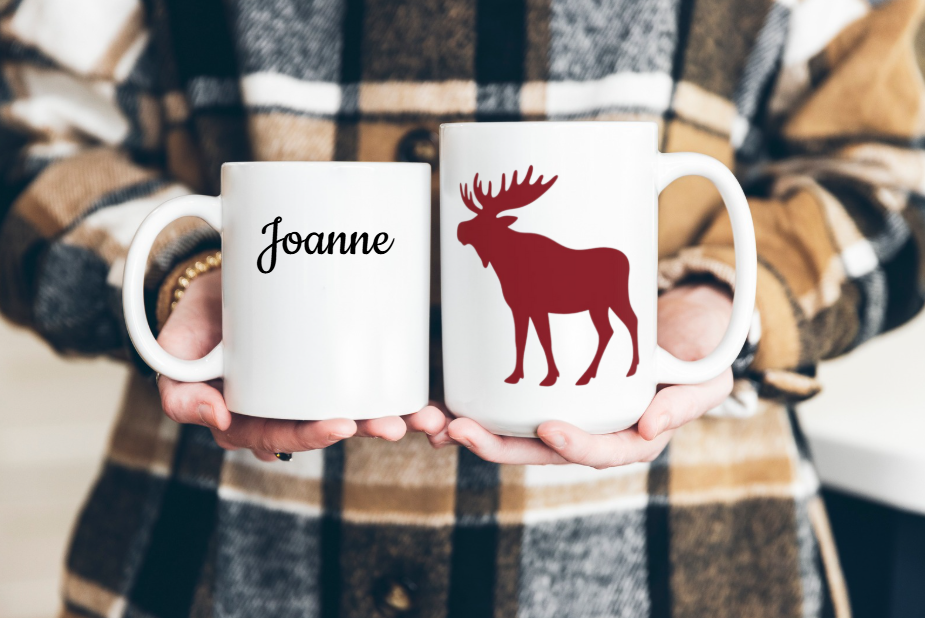Red Moose Personalized Mug | White Ceramic | 11oz or 15oz