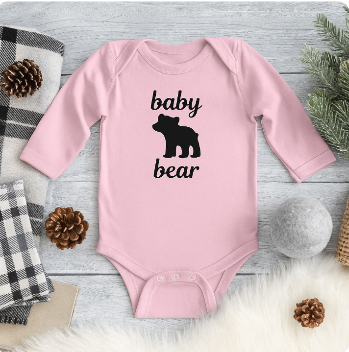Baby Bear Infant Long Sleeve Bodysuit | Cozy Woodland Baby Onesie