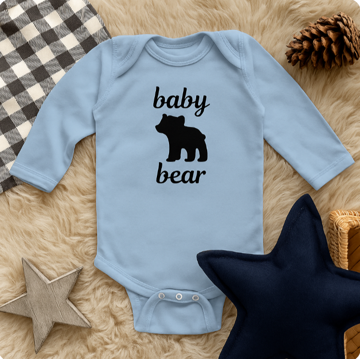 Baby Bear Infant Long Sleeve Bodysuit | Cozy Woodland Baby Onesie
