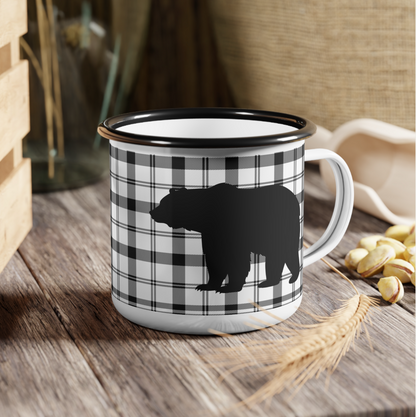 Personalized Enamel Camp Mug | Moose, Bear, or Deer Silhouette