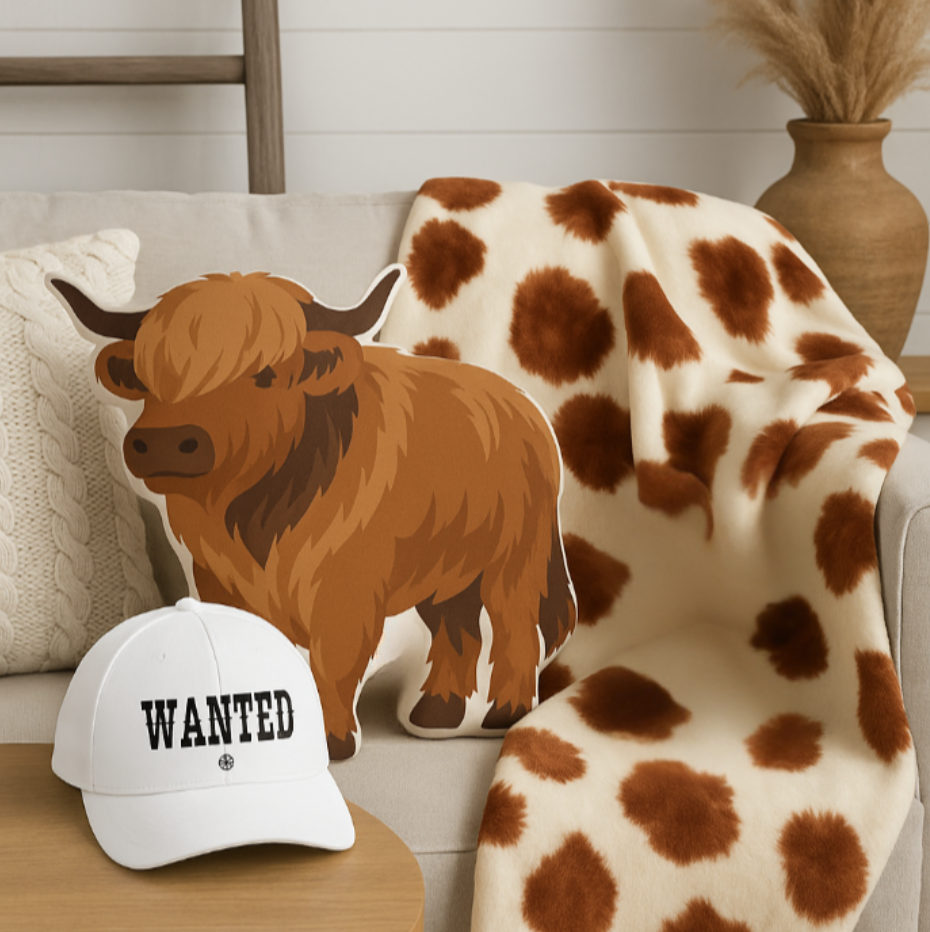 Highland Cow Custom Shaped Pillow  Cozy