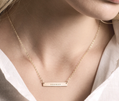 Personalized Bar Necklace | Custom Engraved Pendant