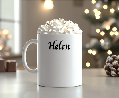 Plaid Merry Christmas Collegiate Mug | Personalizable