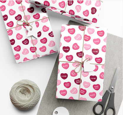 Candy Hearts Valentine Gift Wrap