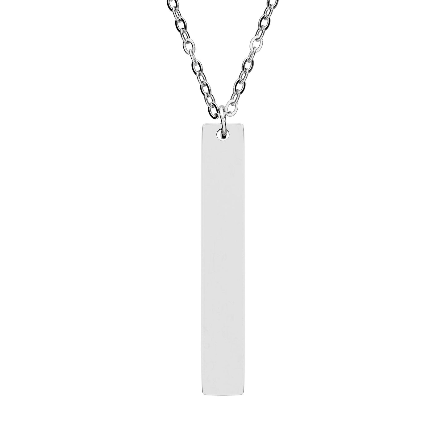 Engraved Vertical Bar Necklace