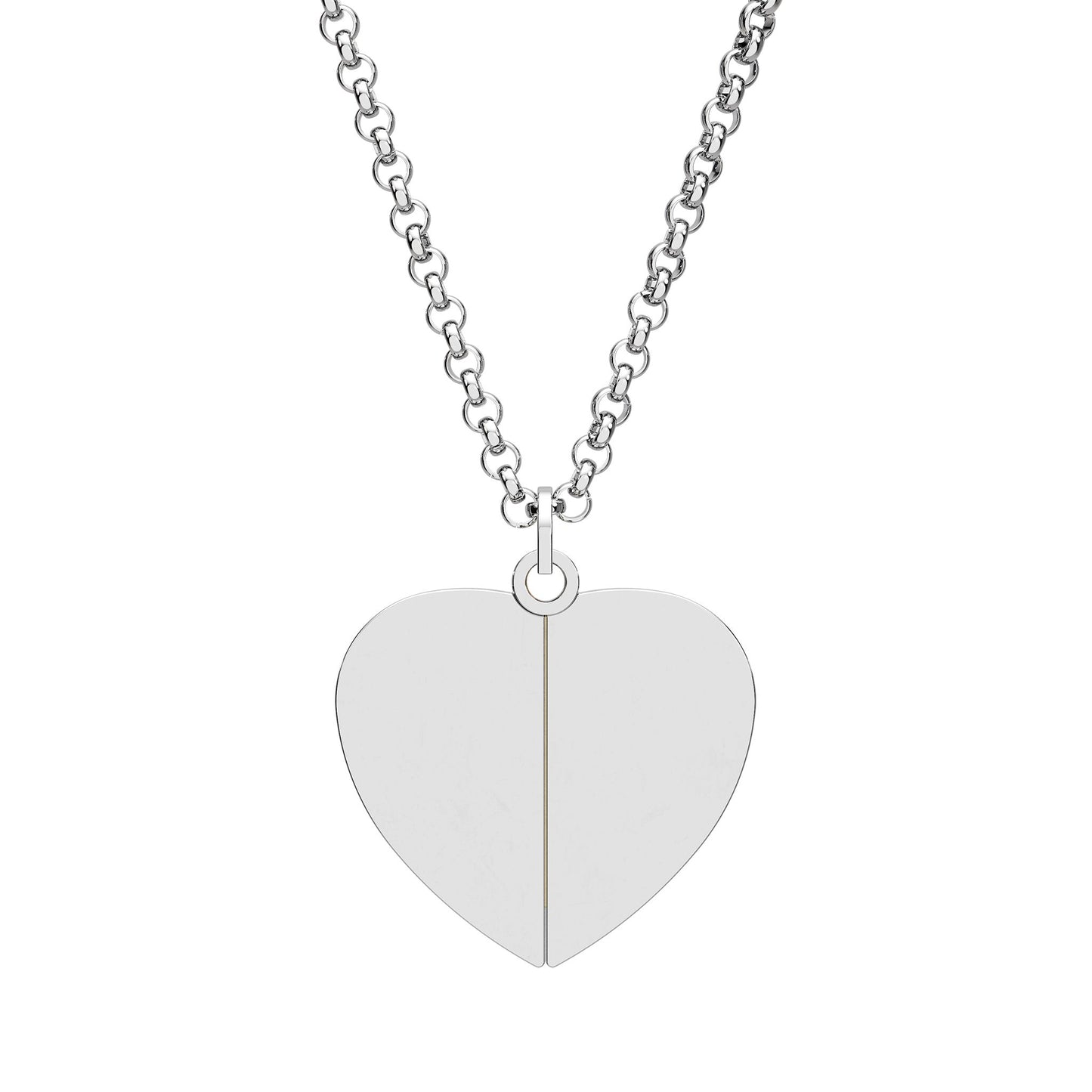 Hidden Message Heart Necklace | Engraved Inside & Out